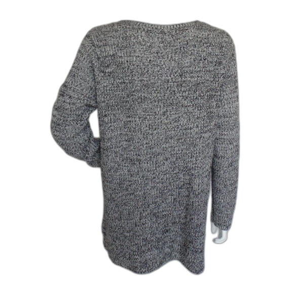 TORRID Sweater, 2/2X, Grey Mottled, V-neck, Long sleeves, Acrylic, Washable - Picture 4 of 14